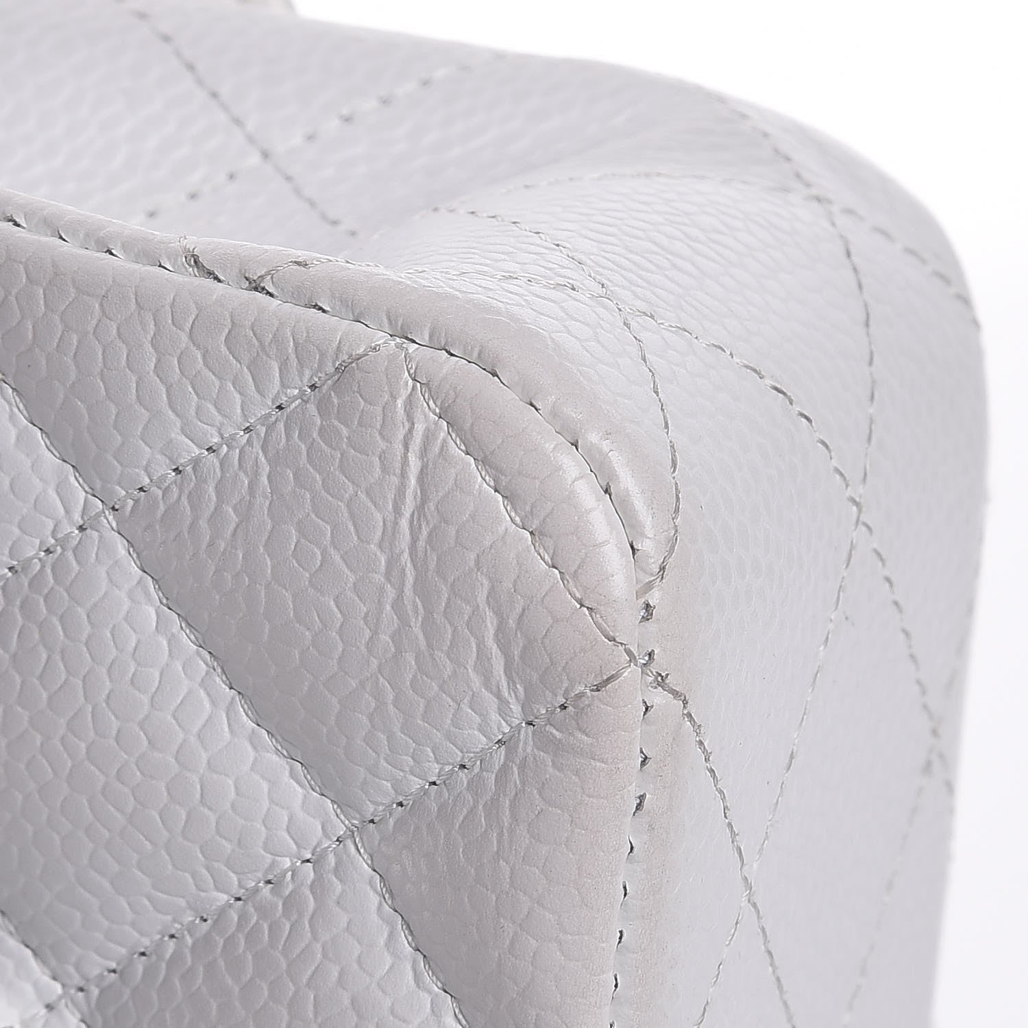 Chanel Caviar Quilted Medium Double Flap White 22 of 24