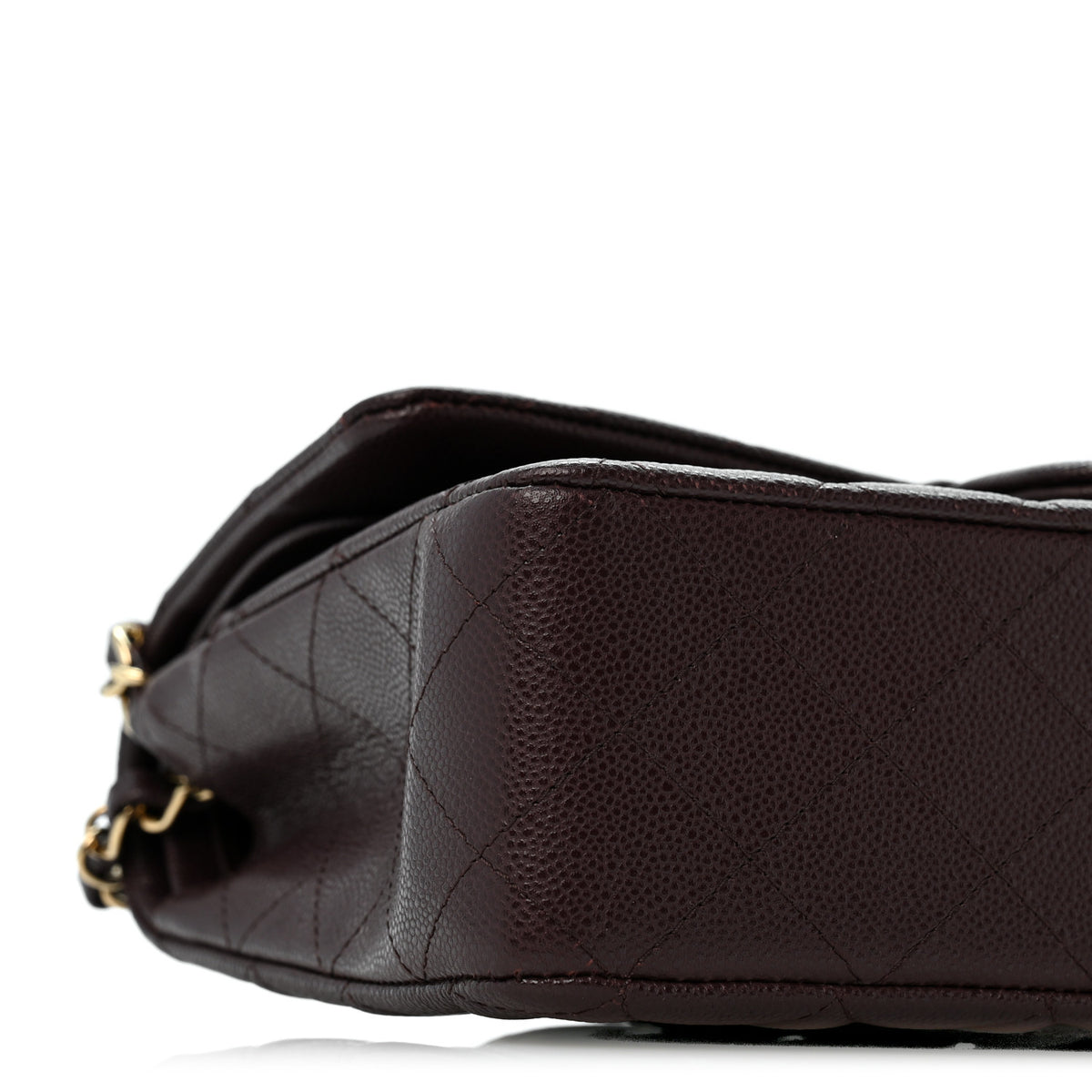 Chanel Caviar Quilted Medium Double Flap Dark Brown 9 of 12