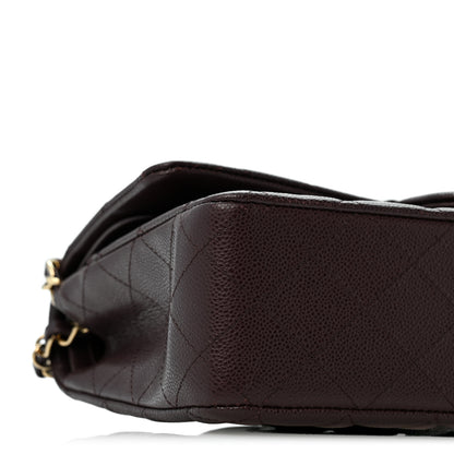 Chanel Caviar Quilted Medium Double Flap Dark Brown 9 of 12