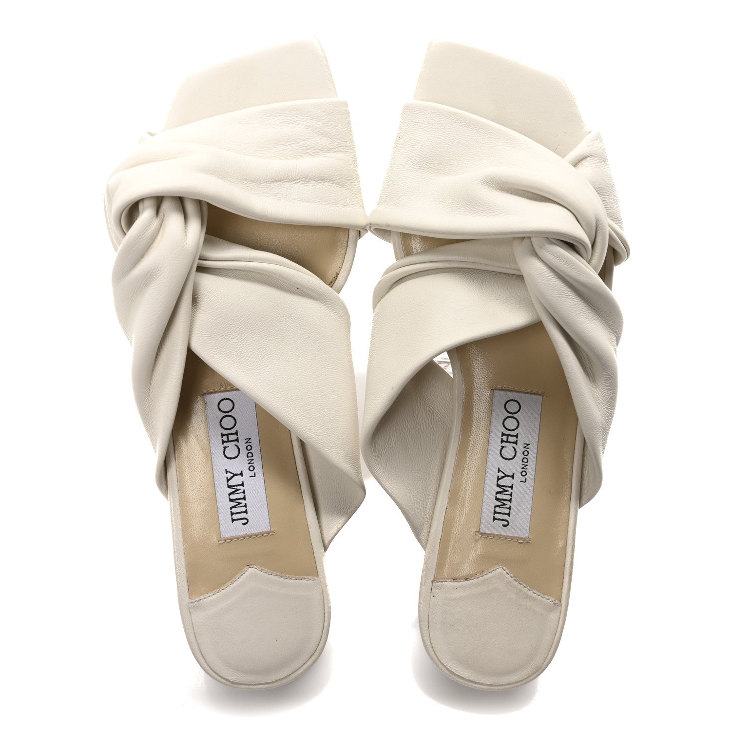 Jimmy Choo Nappa Avenue Sandals 36.5 Latte 2 of 8