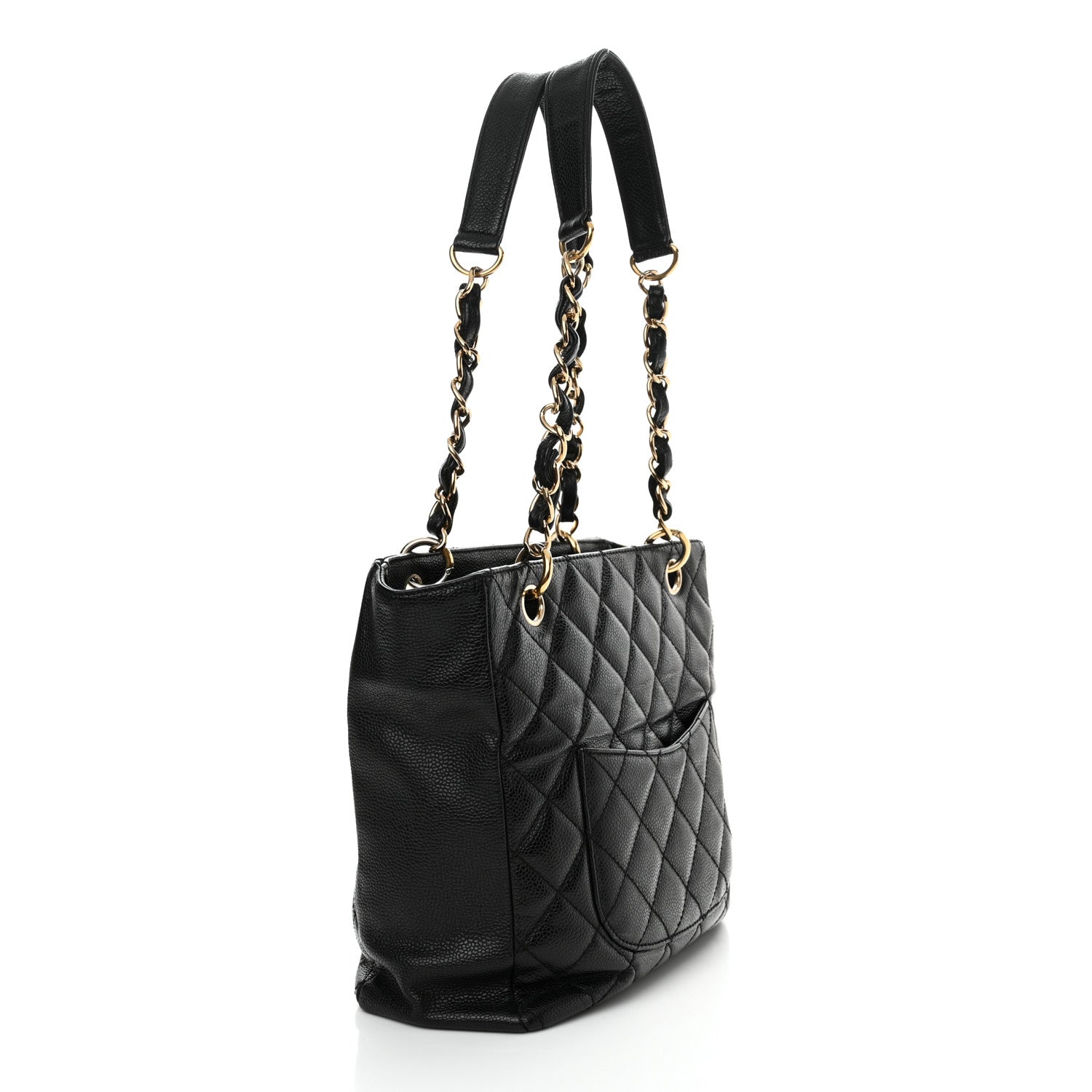 Chanel Caviar Quilted Petit Shopping Tote PST Black 3 of 13