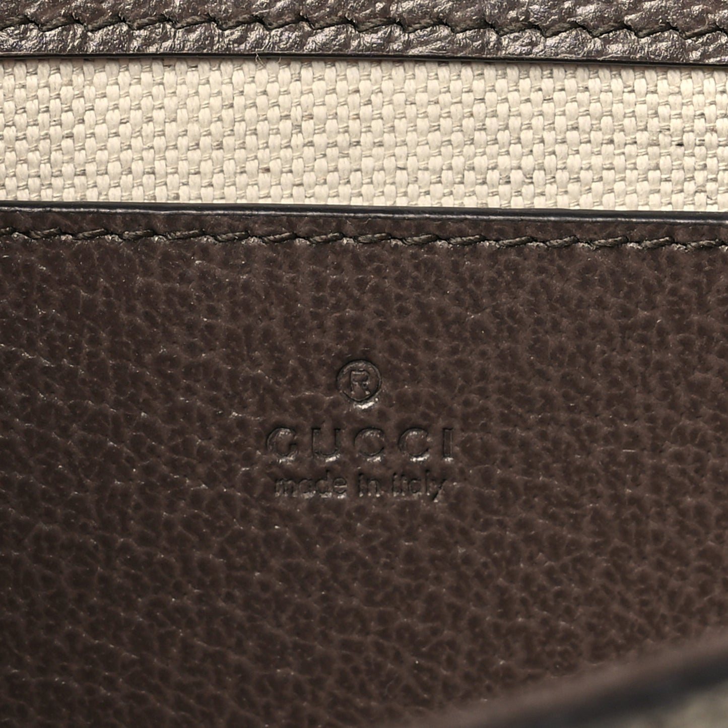 GG Supreme Monogram Textured Dollar Calfskin Web Mini Ophidia Envelope Shoulder Bag Beige Ebony New Acero