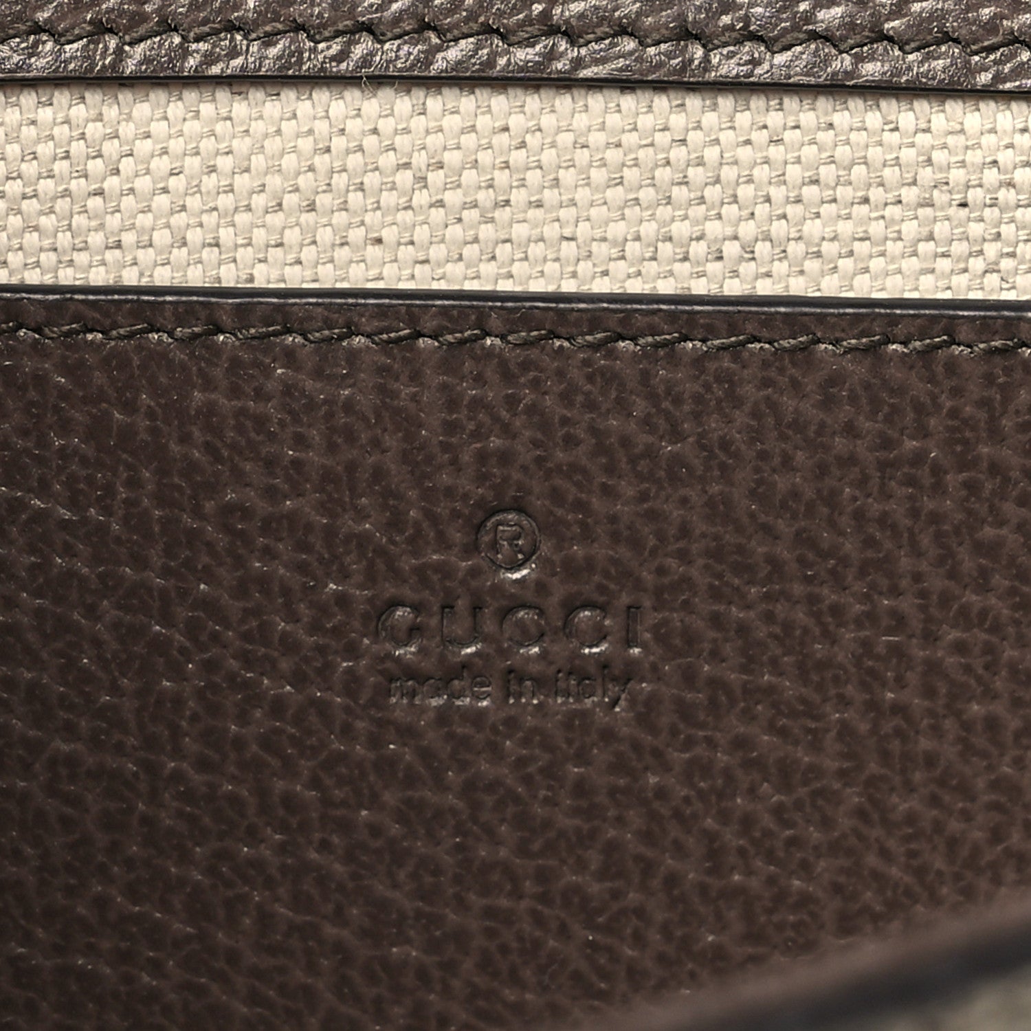 Gucci GG Supreme Monogram Textured Dollar Calfskin Web Mini Ophidia Envelope Shoulder Bag Beige Ebony New Acero 6 of 11