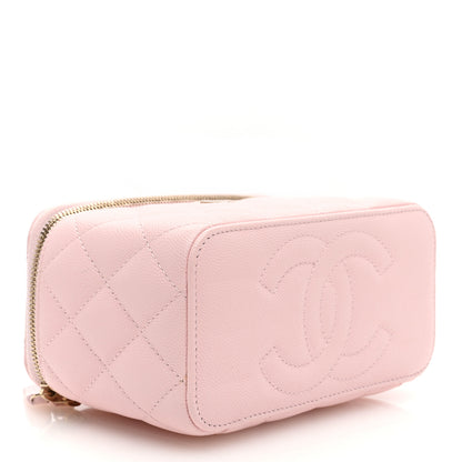 Chanel Caviar Quilted Small Vanity Case With Chain Light Pink 4 of 12
