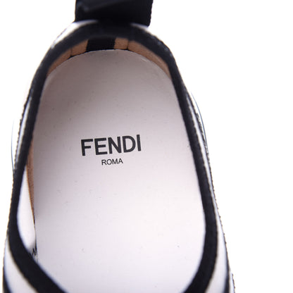 Fendi Mesh FF Karligraphy Slip On Sneakers 37.5 White 8 of 9