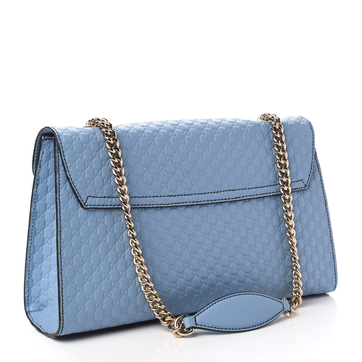 Microguccissima Medium Emily Chain Shoulder Bag Mineral Blue