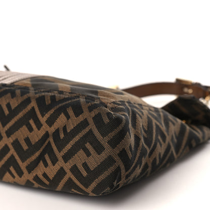 Fendi Zucca Vitello Acqua Maxi Baguette Shoulder Bag Tobacco 9 of 10