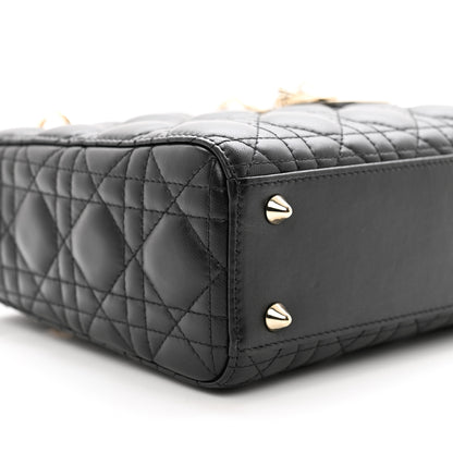 Christian Dior Lambskin Cannage Small My ABCDior Lady Dior Black 8 of 9