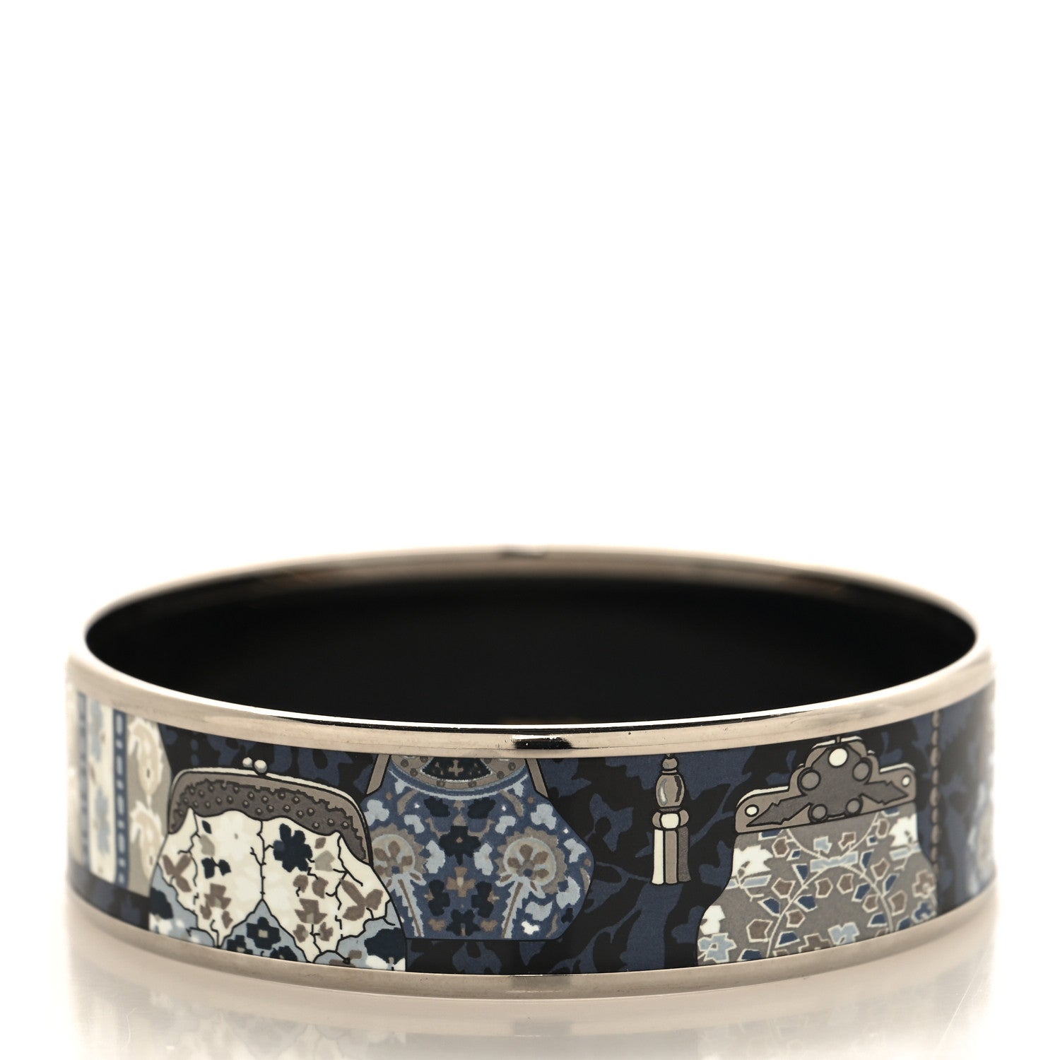 Hermes Enamel Printed Cachemire de Tamara Wide Bracelet 62 3 of 5