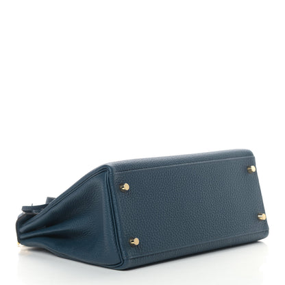Hermes Togo Kelly Retourne 28 Bleu De Prusse 4 of 10