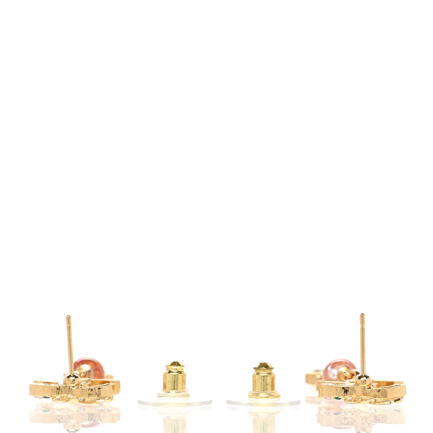 Chanel Crystal Bead CC Drop Earrings Multicolor 3 of 5