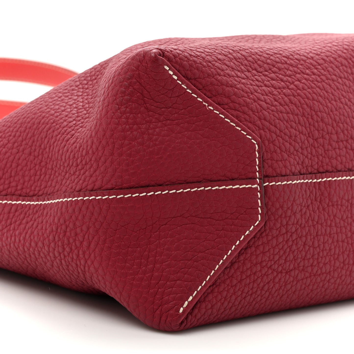 Taurillon Clemence Double Sens 36 Reversible Tote Rubis Bougainvillea