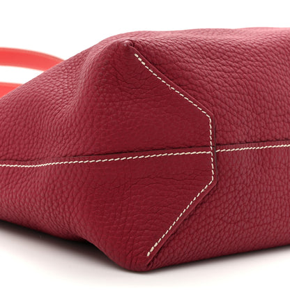 Hermes Taurillon Clemence Double Sens 36 Reversible Tote Rubis Bougainvillea 15 of 20