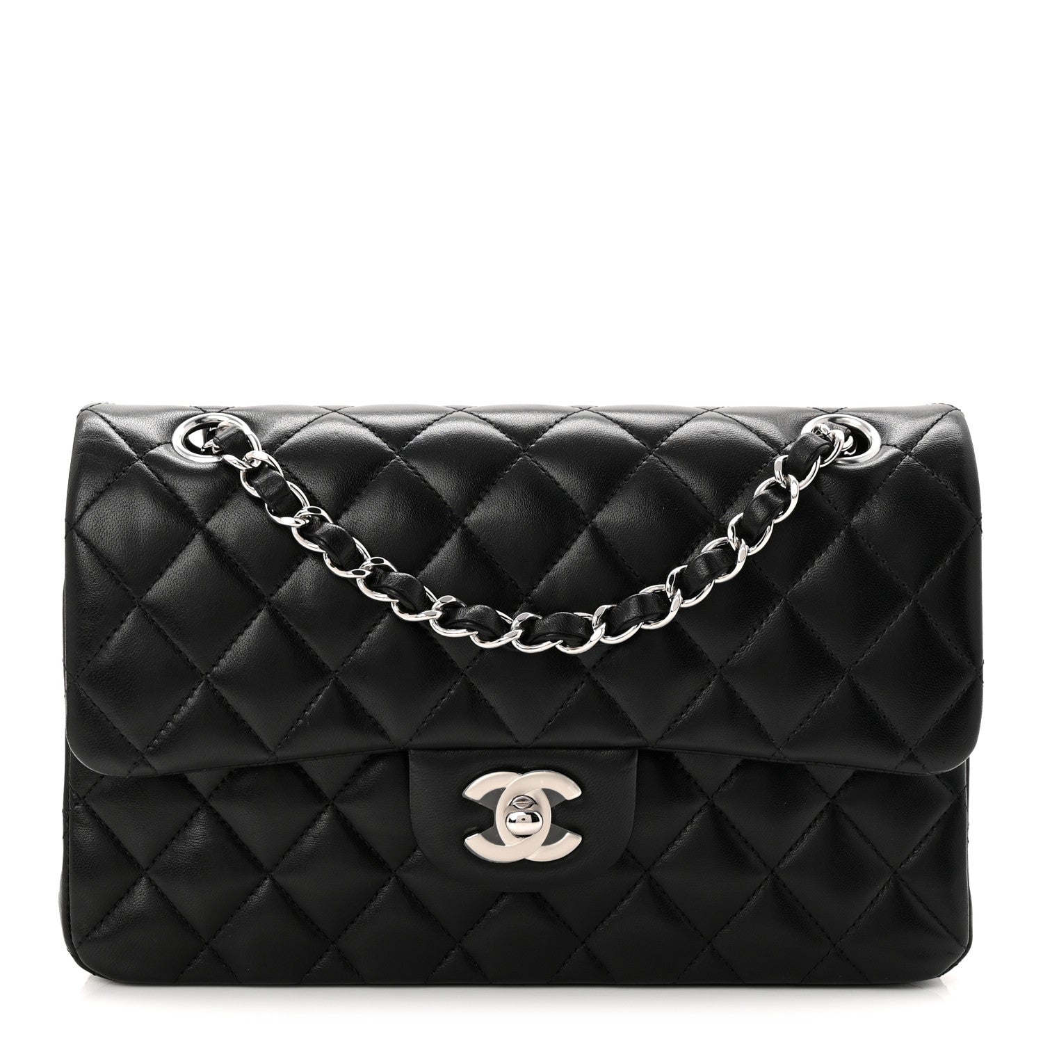 Chanel Lambskin Quilted Small Double Flap Black 1 of 10