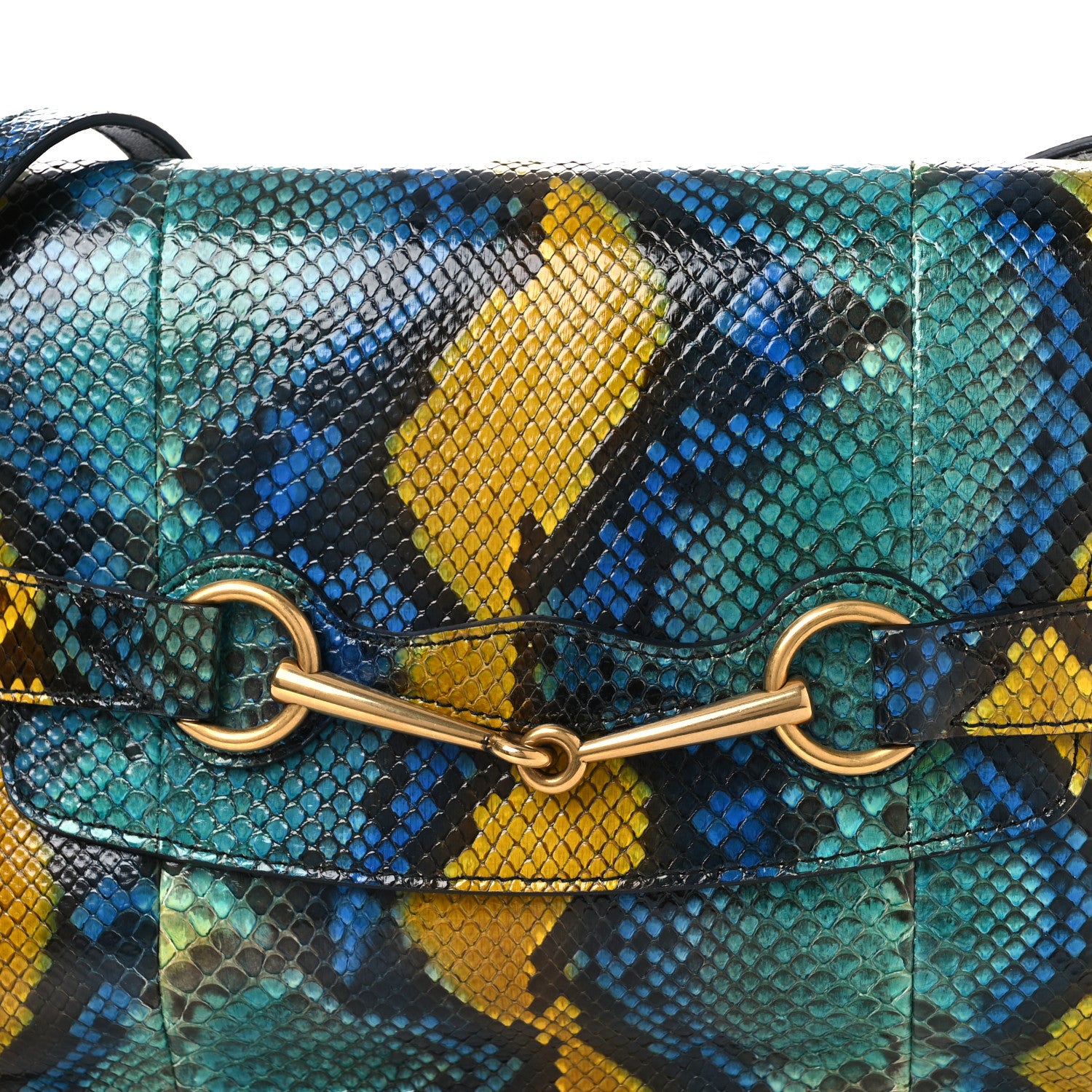 Gucci Snakeskin Bright Bit Animalier Medium Shoulder Bag Multicolor 8 of 13