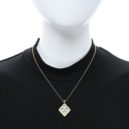 Buccellati 18K Yellow Gold Enamel Opera Tulle Pendant Necklace Green 3 of 5