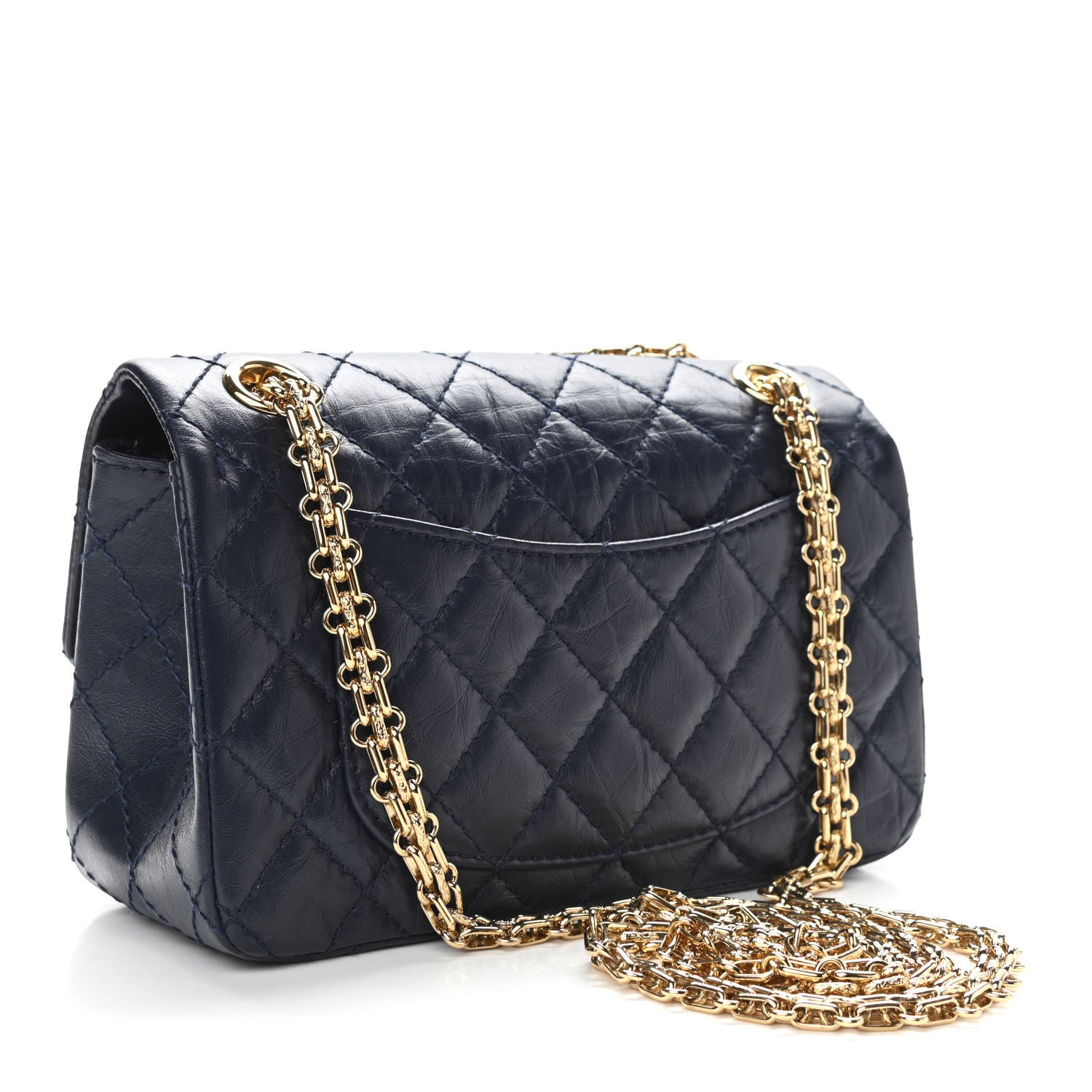 Chanel Aged Calfskin Quilted 2.55 Reissue Mini Flap Navy 3 of 10