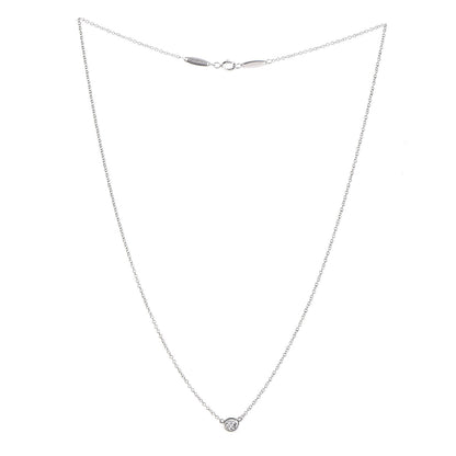 Tiffany Platinum Diamond .21ct Elsa Peretti Diamonds by the Yard Pendant Necklace 3 of 9