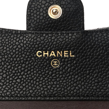 Chanel Caviar Quilted Compact Flap Wallet Black 9 of 10