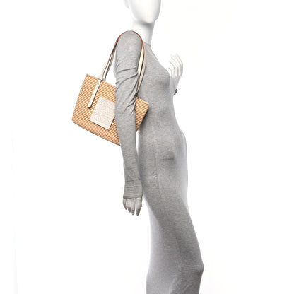 Loewe Raffia Square Small Basket Tote Bag Natural White 2 of 10