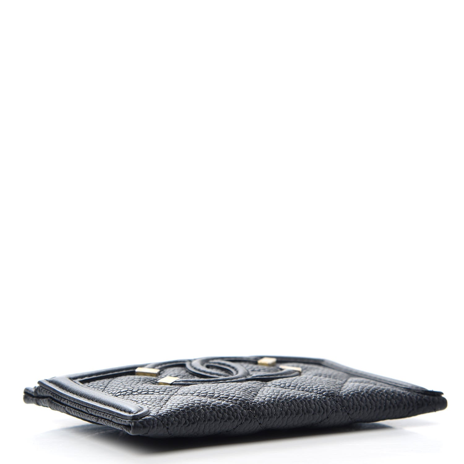 Chanel Caviar Quilted Filigree Card Holder Black 4 of 8