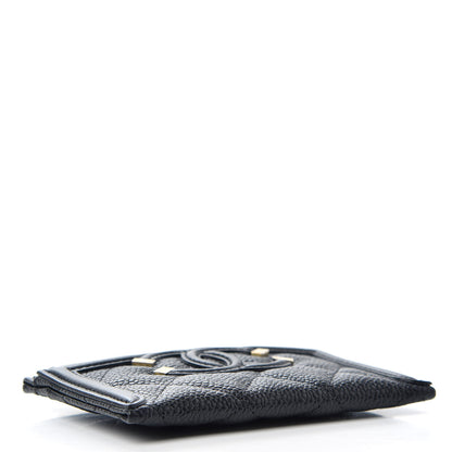 Chanel Caviar Quilted Filigree Card Holder Black 4 of 8