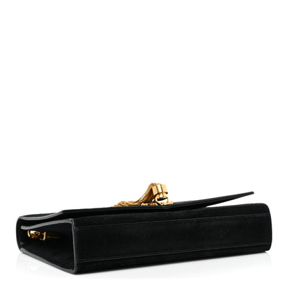 Saint Laurent Suede Medium Classic Monogram Kate Tassel Satchel Black 3 of 9