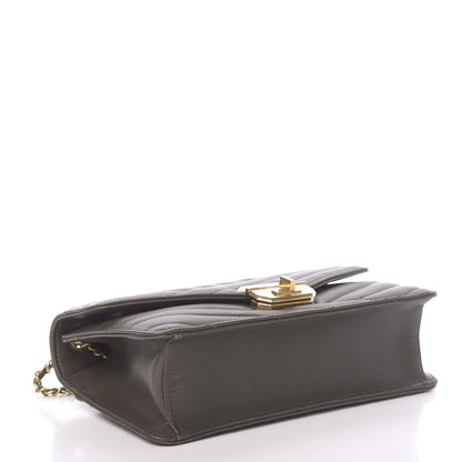 Chanel Calfskin Quilted Gabrielle Chevron Flap Grey 4 of 11