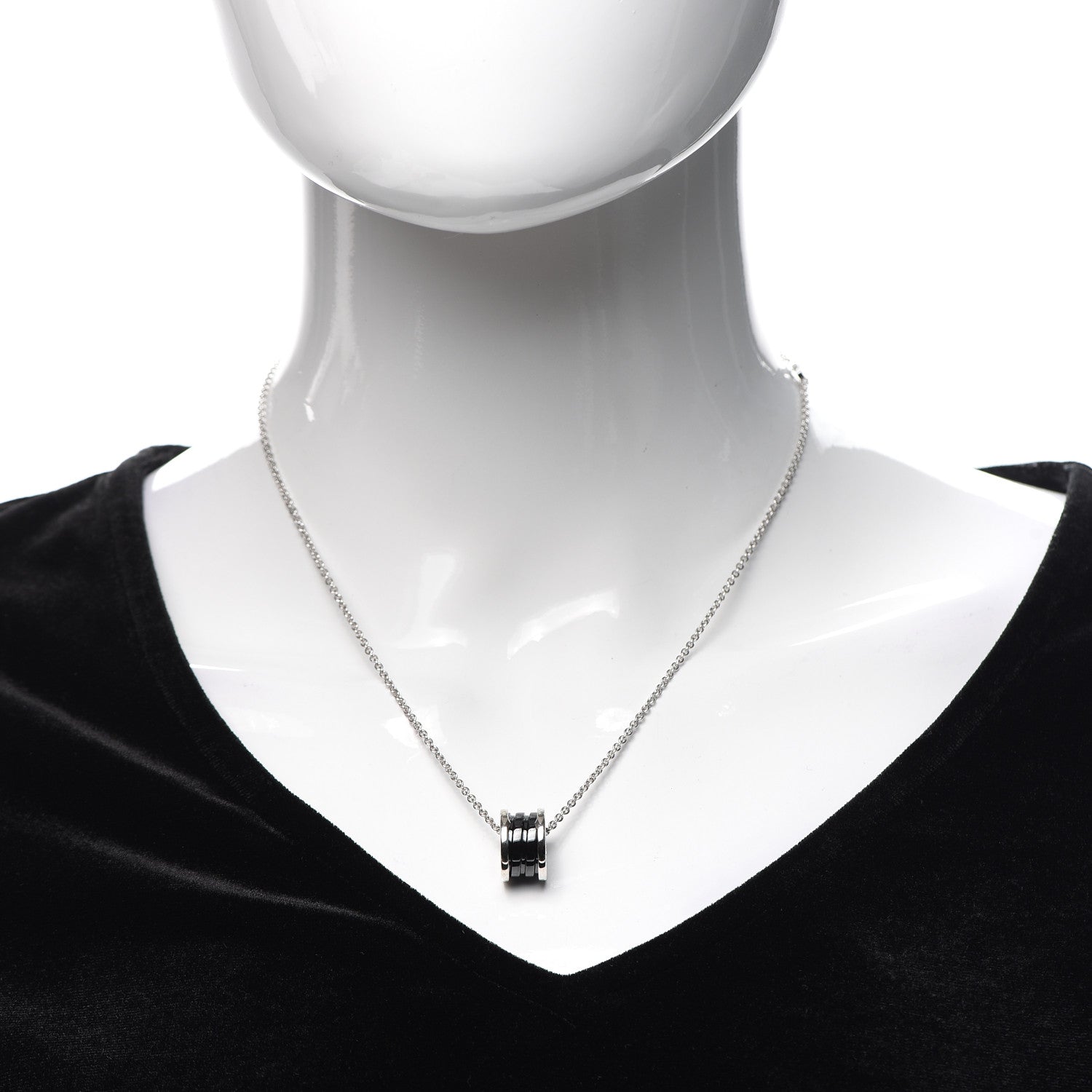 Bulgari Sterling Silver Ceramic Save The Children Pendant Necklace 2 of 6