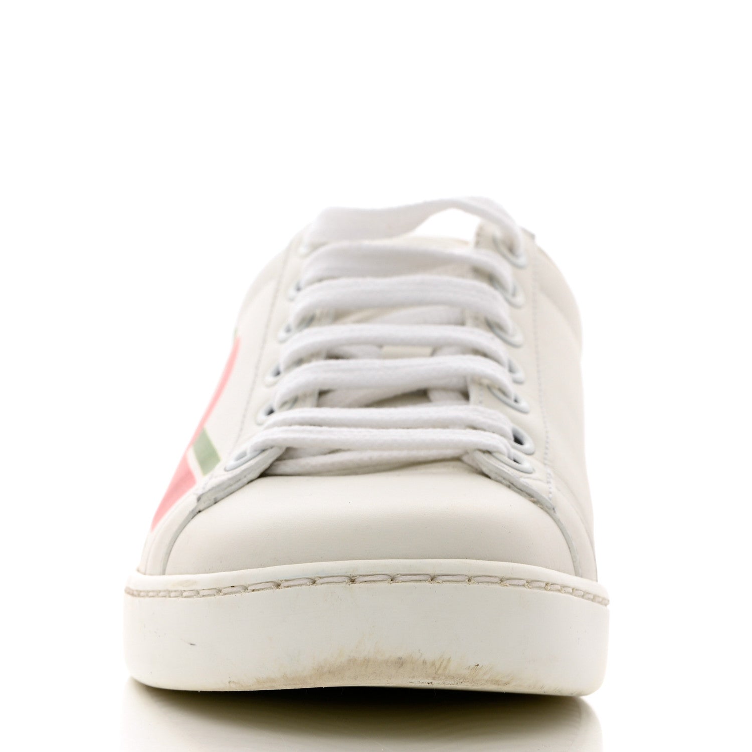 Gucci Calfskin Interlocking G Womens New Ace Sneakers 36 White Red Flame Green 13 of 15