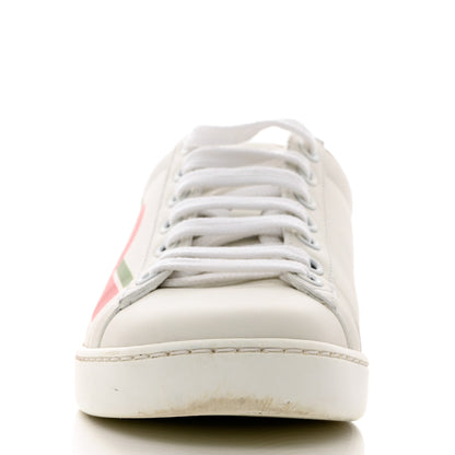 Gucci Calfskin Interlocking G Womens New Ace Sneakers 36 White Red Flame Green 13 of 15