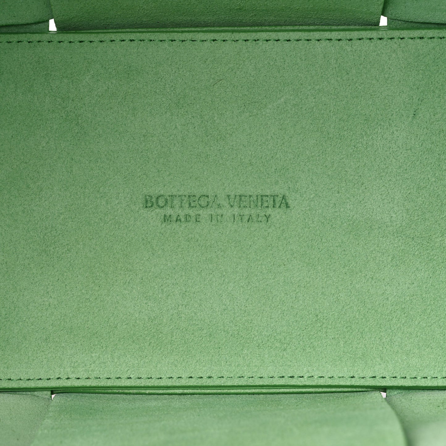 Nappa Intrecciato Small Arco Tote Carmel Pistachio