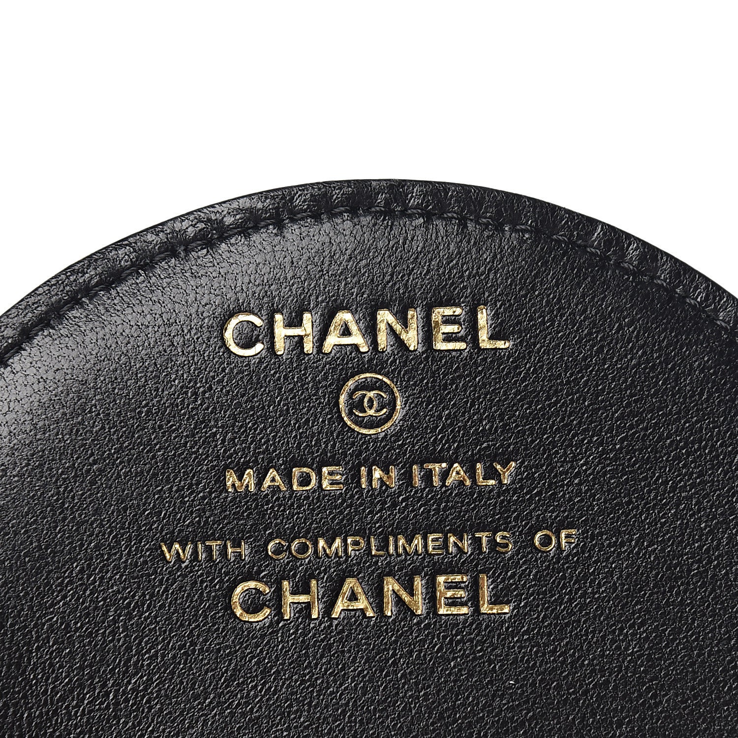 Chanel Lambskin Quilted Round Luggage Tag Black 4 of 7