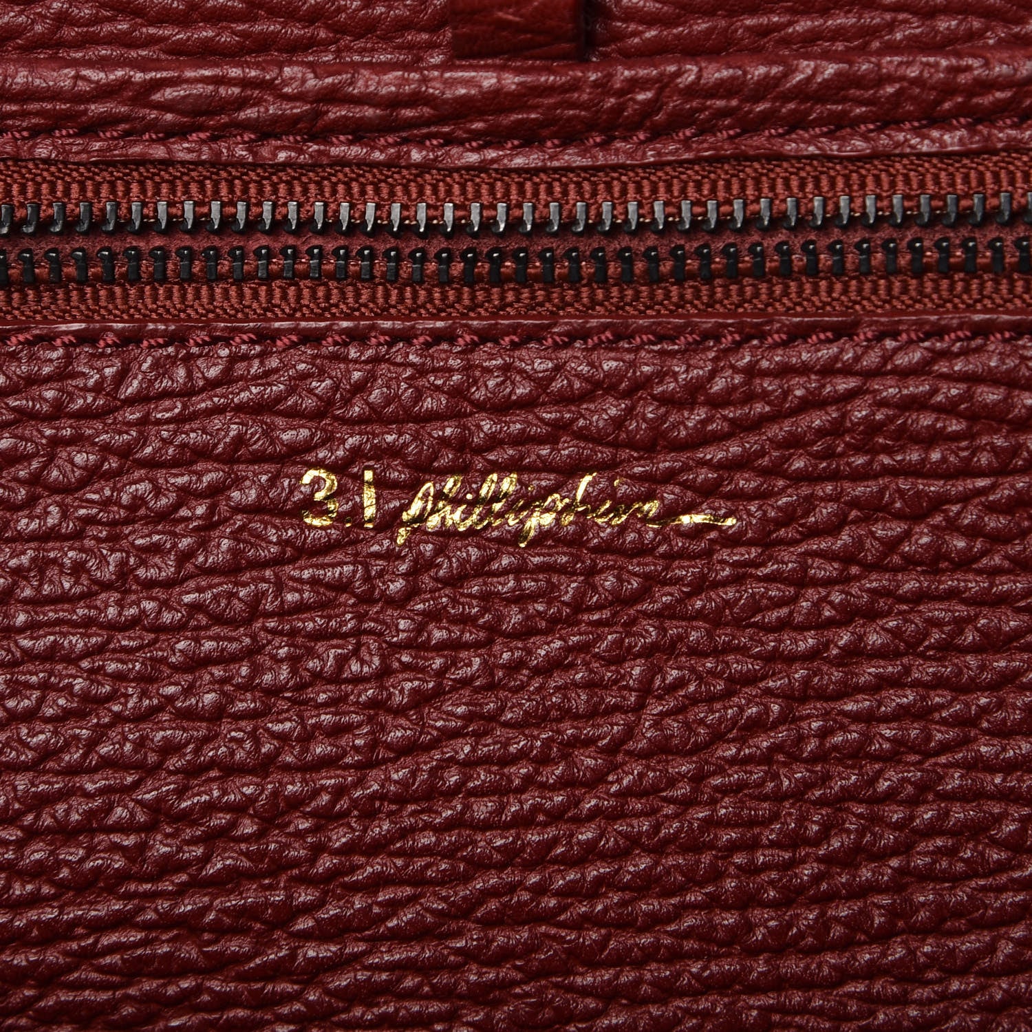 3.1 Phillip Lim 3.1 Textured Calfskin Large Pashli Satchel Oxblood 6 of 11