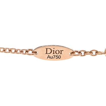 Christian Dior 18K Rose Gold Diamond Black Onyx Rose Des Vents Necklace 5 of 6