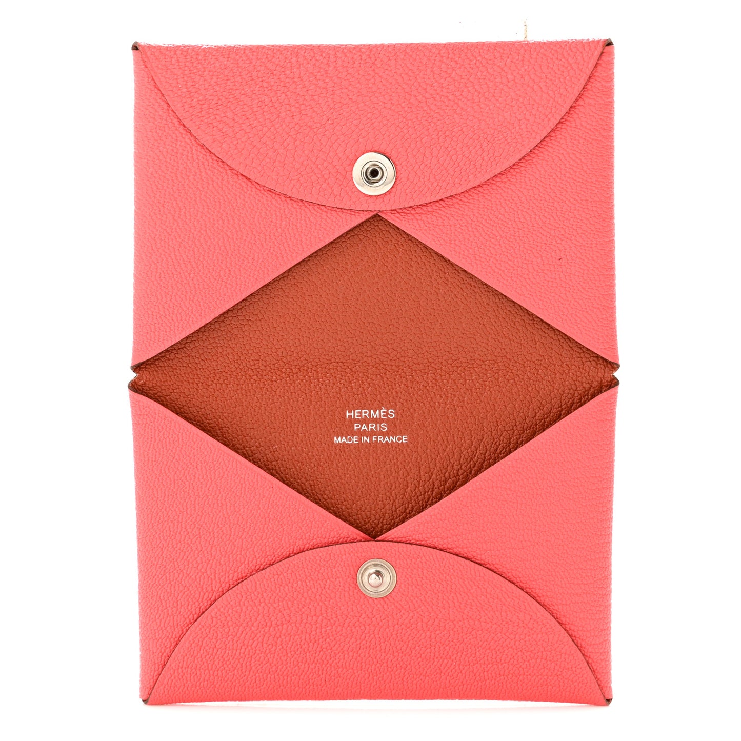 Chevre Mysore Verso Calvi Card Case Rose Texas Sienne