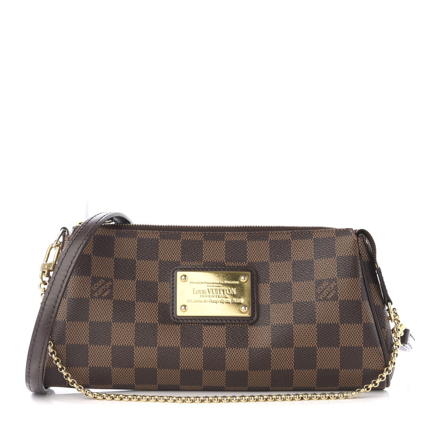 Louis Vuitton Damier Ebene Eva Clutch 1 of 9