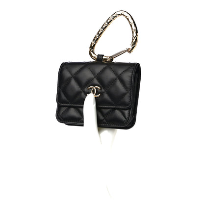 Chanel Lambskin Quilted CC Hook Card Holder Black 2 of 14