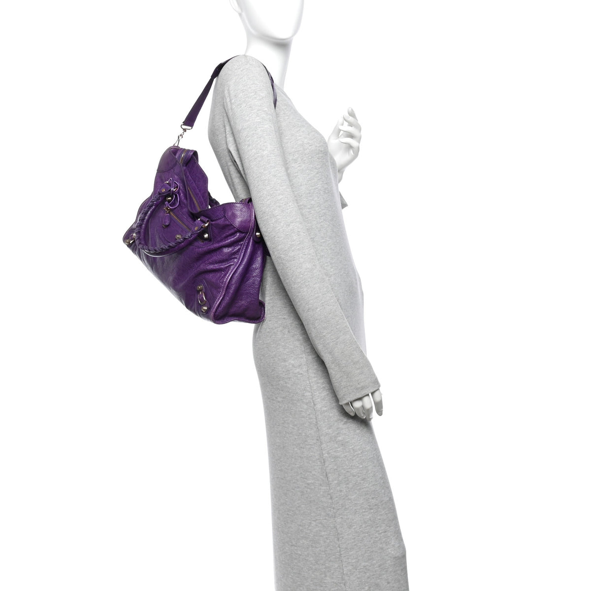 Balenciaga Agneau Giant 12 Rose Gold Hardware City Dark Violet 2 of 11