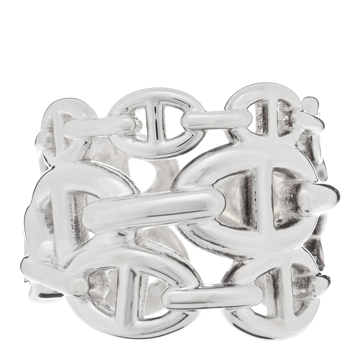 Sterling Silver GM Chaine d'Ancre Enchainee Band Ring 55 7.25