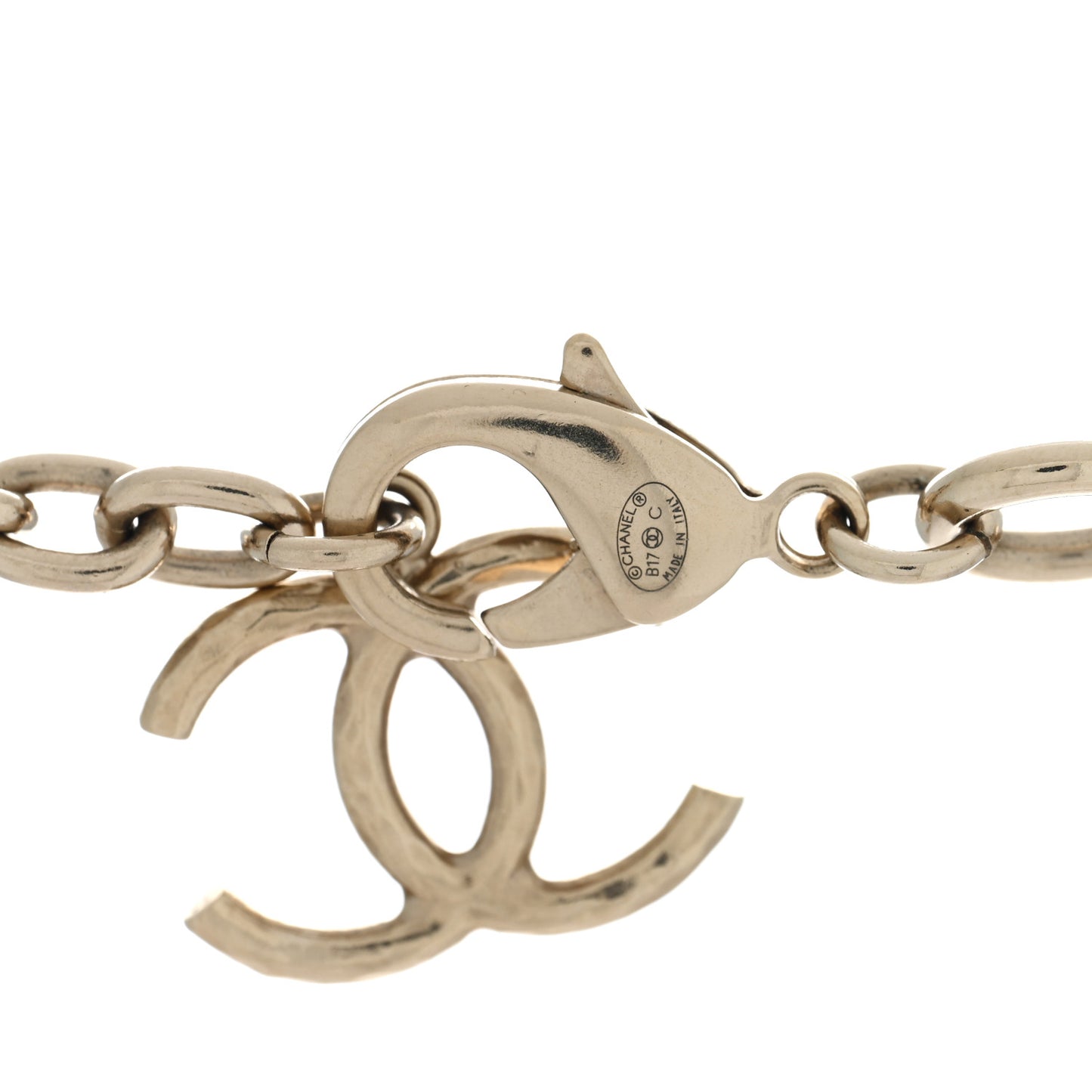 Metal Hoop Cuba Logo Necklace Gold