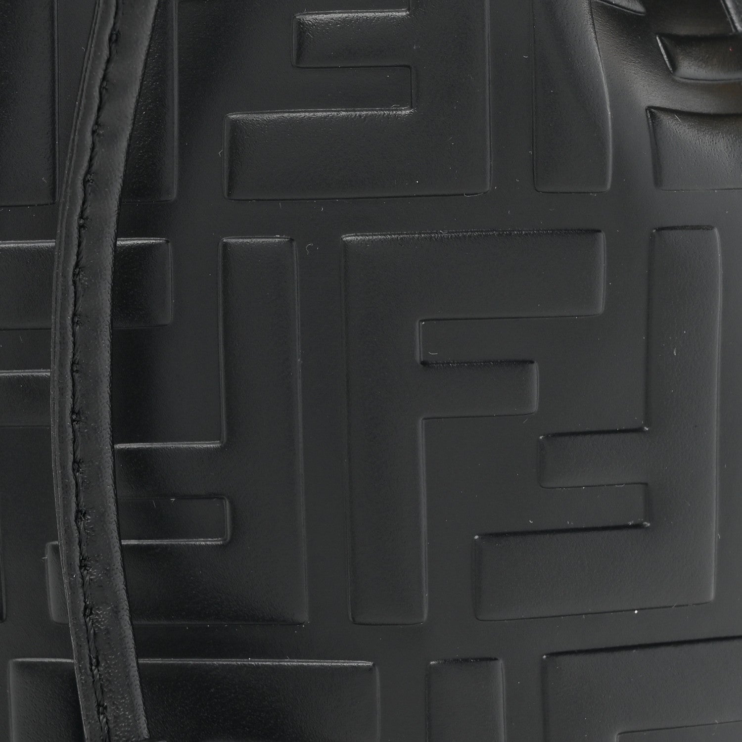 Fendi Vitello Liberty F is Fendi FF 1974 Embossed Mini Mon Tresor Bucket Bag Black 8 of 12