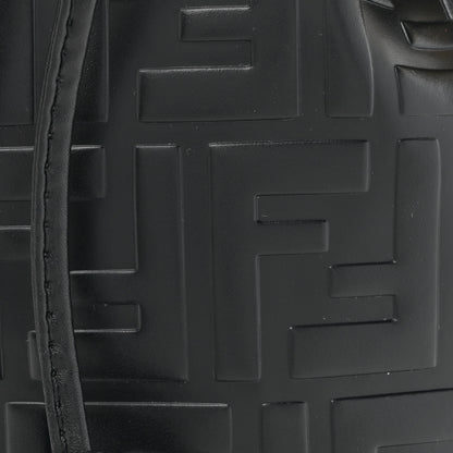 Fendi Vitello Liberty F is Fendi FF 1974 Embossed Mini Mon Tresor Bucket Bag Black 8 of 12