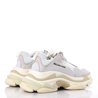 Balenciaga Fabric Mesh Womens Triple S Sneakers 40 White 4 of 12