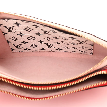 Louis Vuitton Monogram Giant Double Zip Pochette Rouge 5 of 14