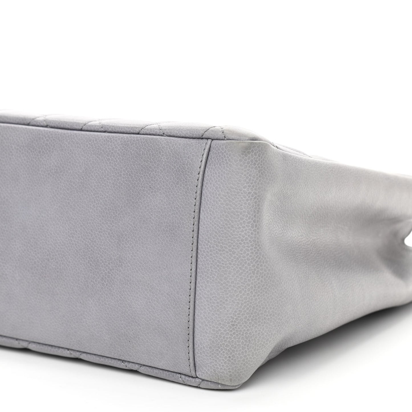 Caviar Quilted Grand Shopping Tote GST Light Grey