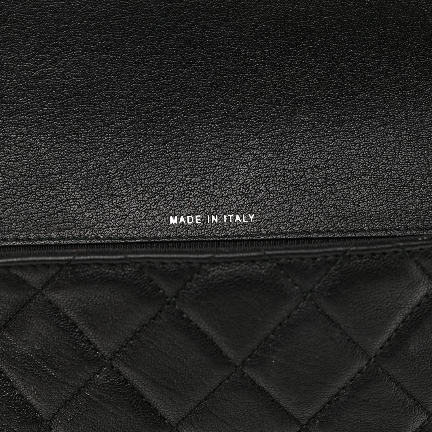 Chanel Goatskin Quilted CC Box Pouch Black 6 of 9