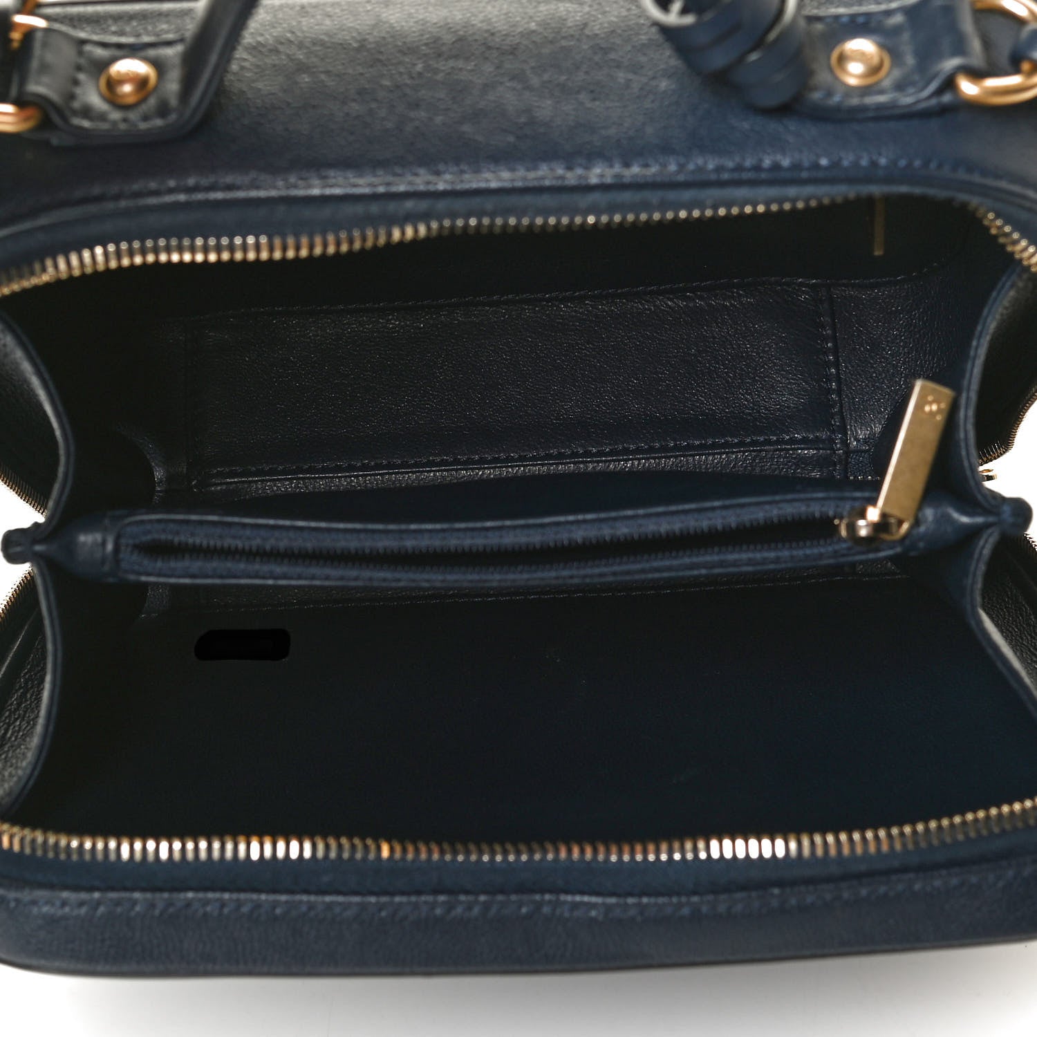 Chanel Caviar Quilted Medium CC Filigree Vanity Case Navy 5 of 12