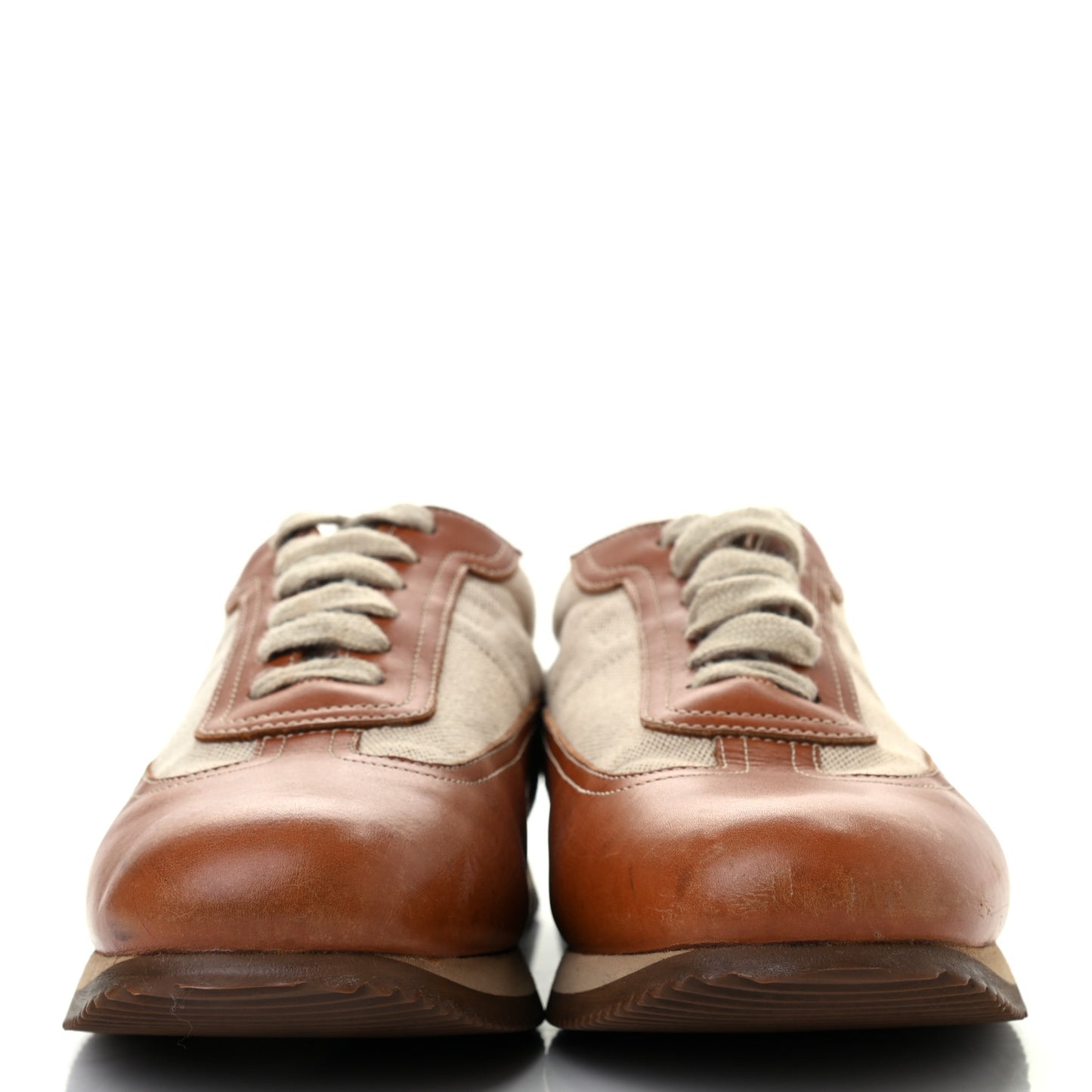 Calfskin Toile Womens Quick Sneakers 42.5 Gold