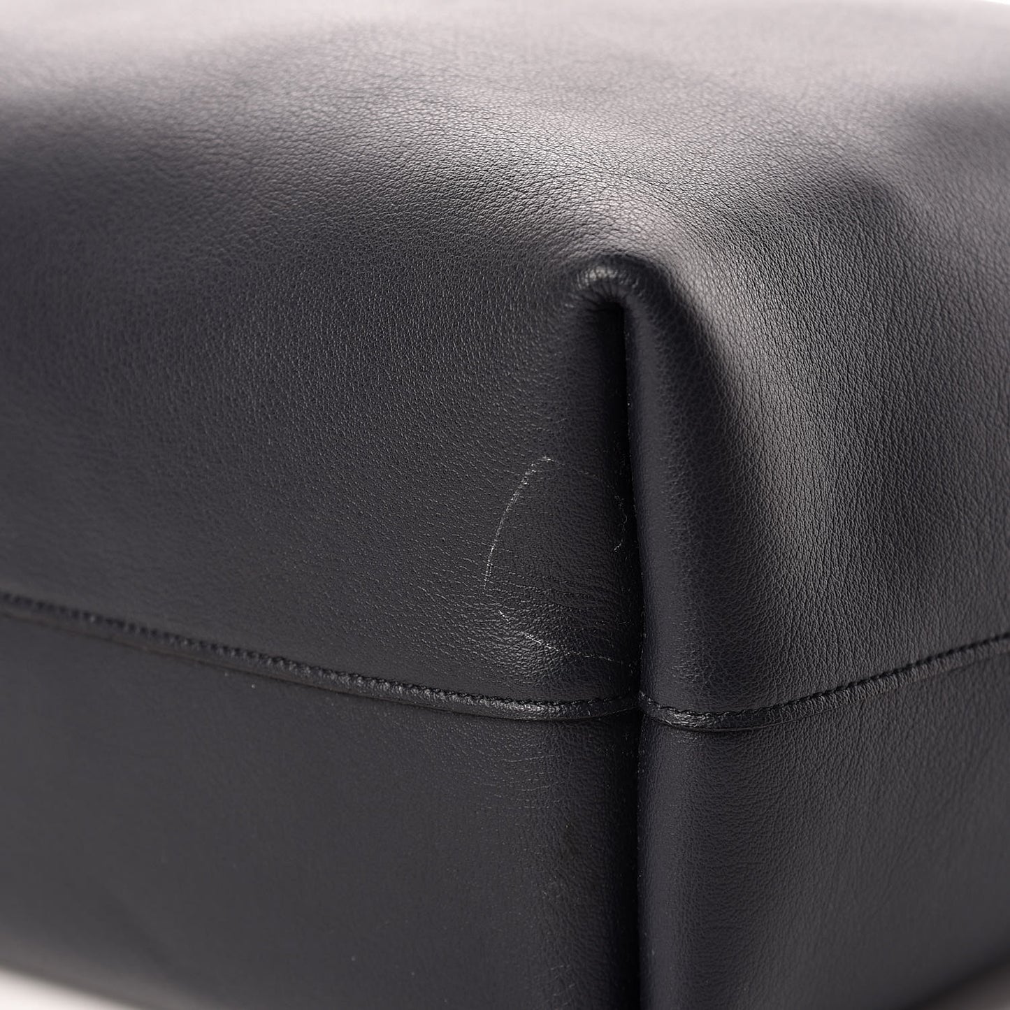 Calfskin Large Shopping Tote Deep Marine